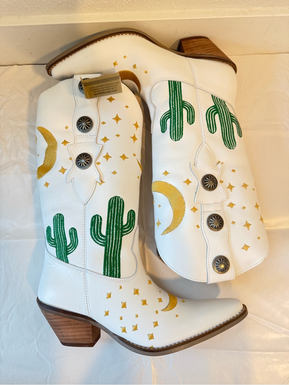 Dingo Pachita Celestial Western Boots NWT in White Size 8 - Picture 7 of 13